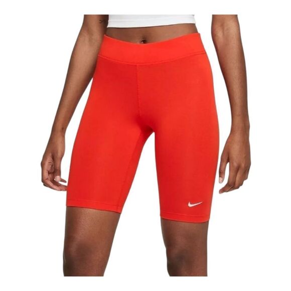 Nike Women's Sportswear Essential Bike Shorts Chile Red CZ8526-673 - Picture 1 of 9